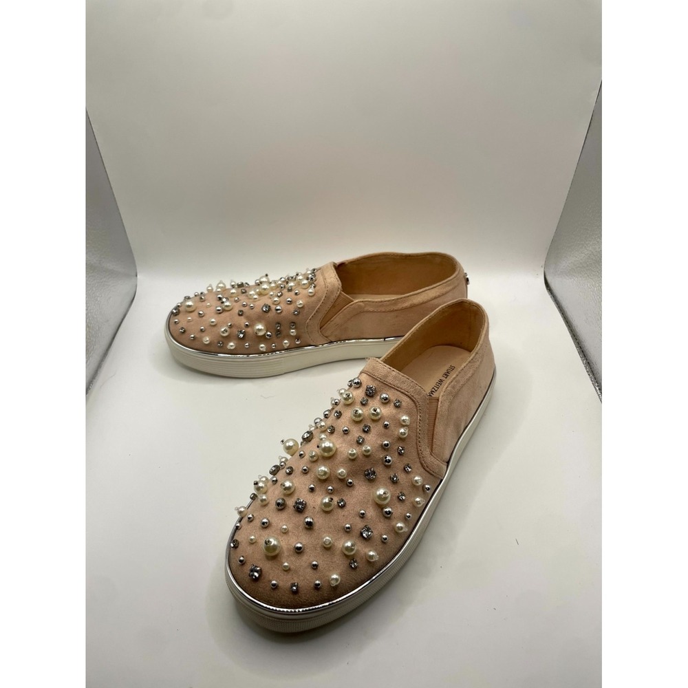 Stuart Weitzman Womens US 5 Slip On Sneakers Blush Pink Pearl Comfort Shoes